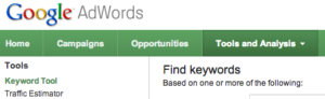 Google AdWords Keyword Tool