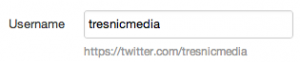 Twitter Username Setting