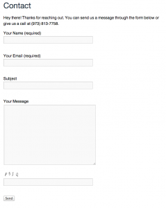 Wordpress Contact Form 7 Plugin