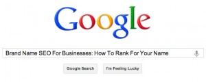 Corporate SEO Brand Name Tips